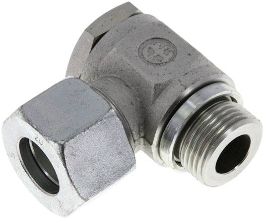 Winkel-Schwenkverschraubung M 27x2-20 S (M30x2), Stahl verzinkt