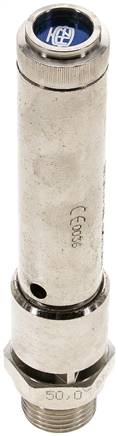 TÜV-Sicherheitsventil G 1/2" (DN10), 50,00 bar, Messing vernickelt