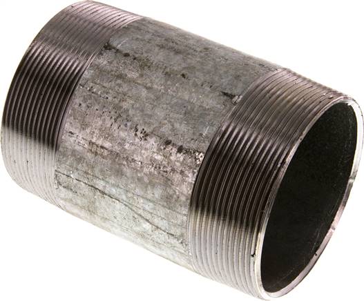 Rohrdoppelnippel R 3"-120mm, Stahlrohr ST 37 verzinkt