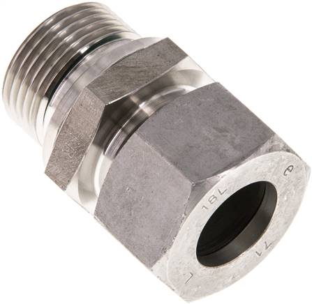 Gerade Schneidringverschr. G 3/4"-18 L (M26x1,5), 1.4571, Dichtung FKM