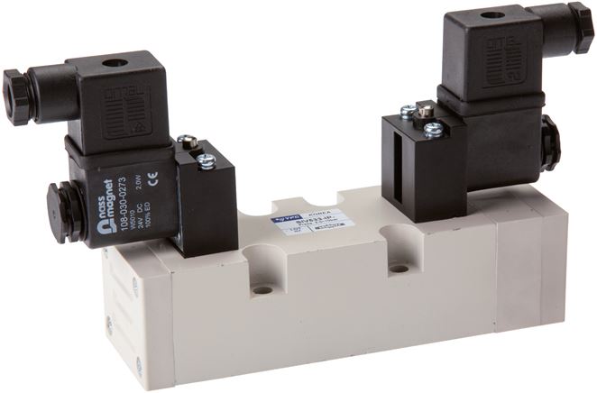 ISO-Ventil (Größe 2), 5/3-Wege, Mittelstellung belüftet, 230 V AC