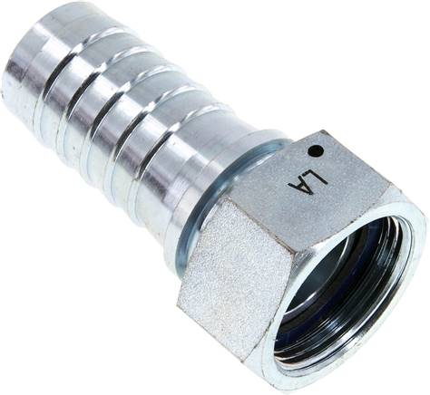 Schlauchtülle, DIN EN 14423 G 1-1/4"-32x48mm, Stahl verzinkt