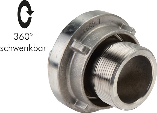 Storz-Kupplung G 4"(AG), 110-A, 1.4581 Typ STKG 133/40 ES-DR