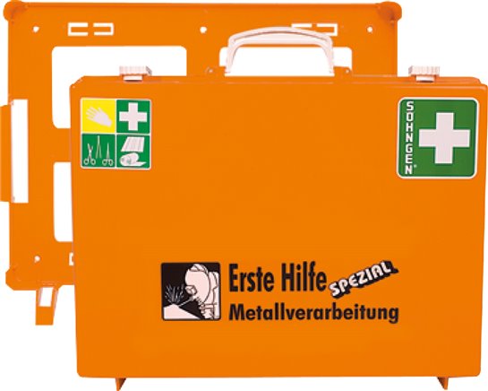 Erste Hilfe-Koffer, DIN 13157 (klein), Metall für Gießereien, Stahl
