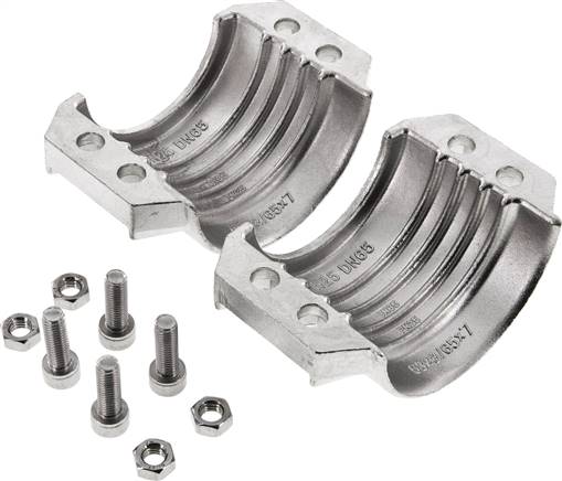 Klemmschalen 78 - 82mm, 1.4401, EN14420-3 (DIN2817)