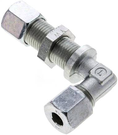 Winkel-Schott-Schneidringverschr. 8 S (M16x1,5), Stahl verzinkt