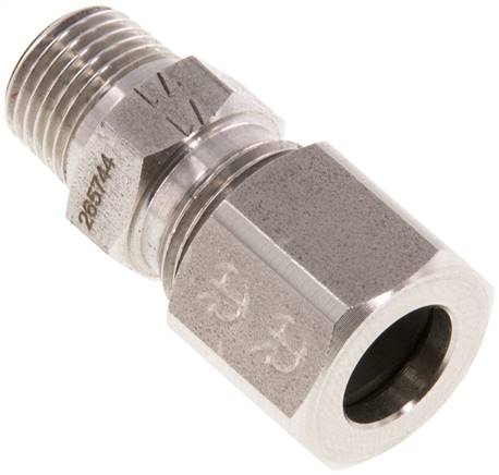 Gerade Schneidringverschr. R 1/8"-8 LL (M12x1), 1.4571