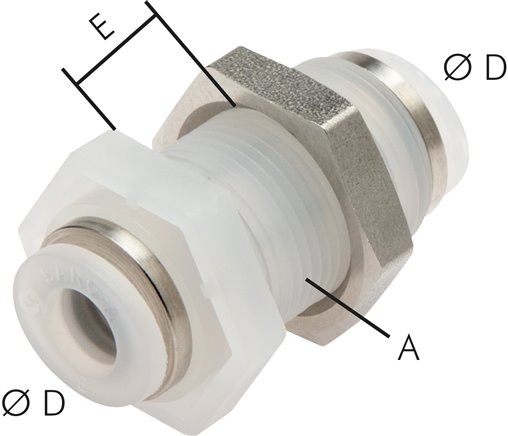 Schott-Steckanschluss 6mm, IQS-PVDF