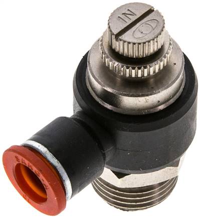 Winkel-Drosselrückschlagventil G 1/2"-10mm,zuluftregelnd