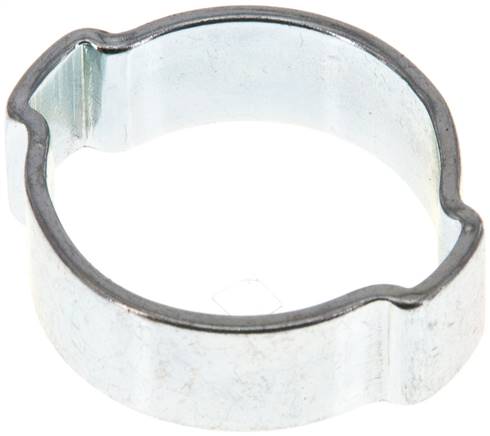 2-Ohr-Schlauchschelle 21 - 25mm, Stahl verzinkt (W1)