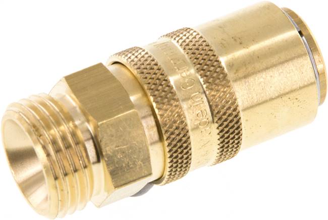 Temperier-Schnellkupplung 13mm Zapfen,G 1/2"(AG), für Stecker beidseitig absperrend
