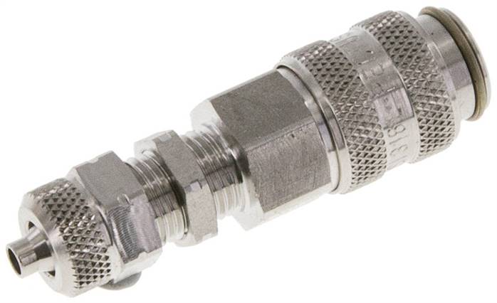 Schott-Schnellkupplung (NW5) 6x4mm Schlauch, 1.4404