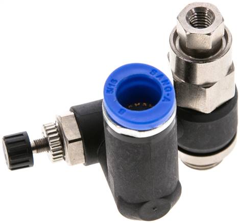 Drosselrückschlagventil G 1/8"-8mm, entsperrbares Rückschlagventil