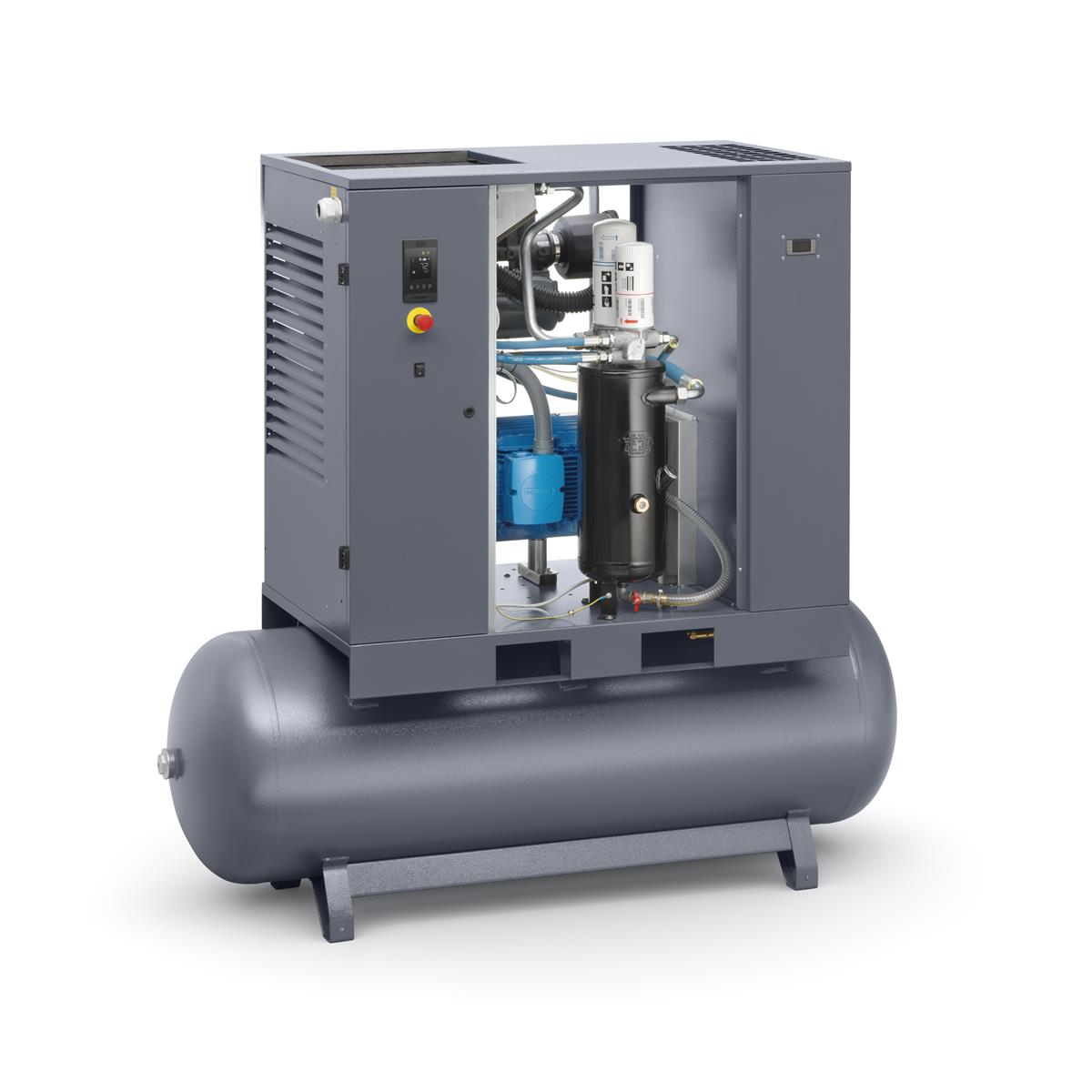Atlas Copco Schraubenkompressor G 22 FF - 10 bar inkl. Kältetrockner und Behälter