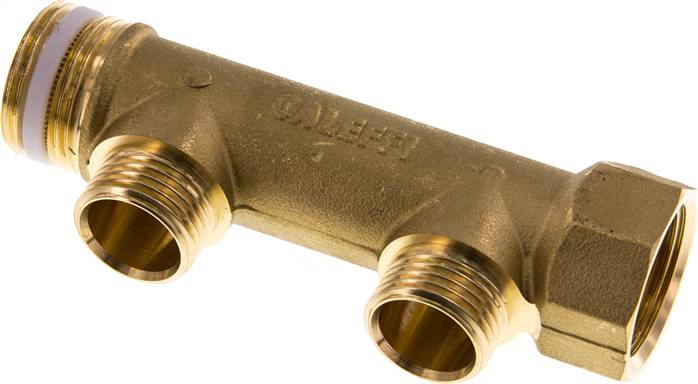 Verteilerrohr G 3/4"(IG/AG), Abgang 2 x G 1/2" (AG)