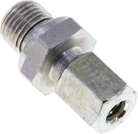 Gerade Schneidringverschr. G 1/4"-6 L (M12x1,5), Stahl verzinkt, Dichtung FKM