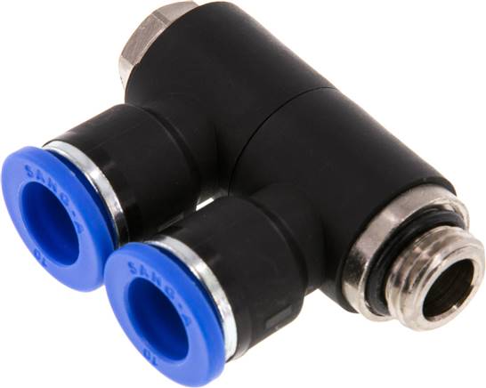 Steck-Mehrfachverteiler, 2-fach G 1/4"-10mm, IQS-Standard