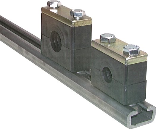 C-Tragschiene, 40x22mm, Stahl blank, 2mtr