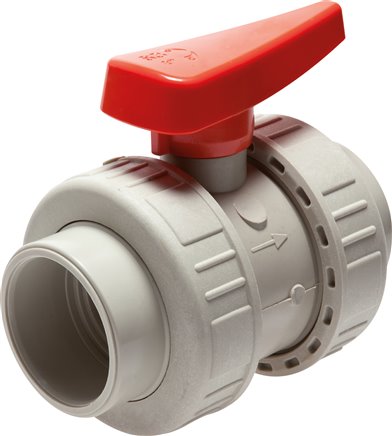 Schweißmuffen-Kugelhahn, PP-H / EPDM, 40mm (Industrieausf.)