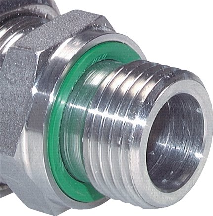 Gerade Schneidringverschr. G 1/2"-22 L (M30x2), Stahl verzinkt, Dichtung FKM