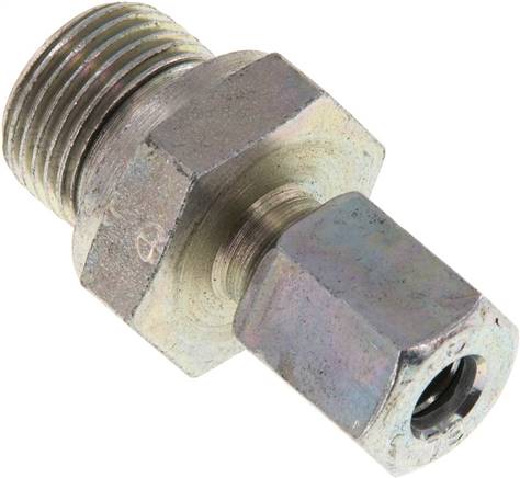 Gerade Schneidringverschr. G 3/8"-6 L (M12x1,5), Stahl verzinkt, Dichtung FKM