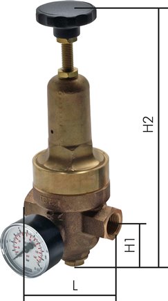 Hochdruck-Druckminderer G 1/2" 1,5 - 20 bar