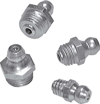 Gerader Kegelschmiernippel, M 10x1 (konisch), Stahl verzinkt