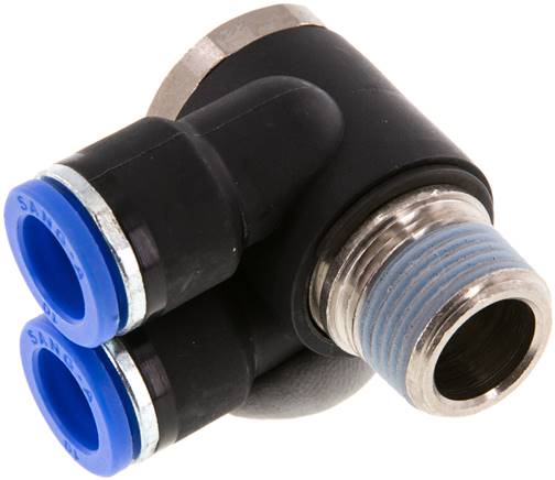 Y-Winkel-Steckanschluss R 3/8"x10mm, IQS-Standard, mit Außensechskant