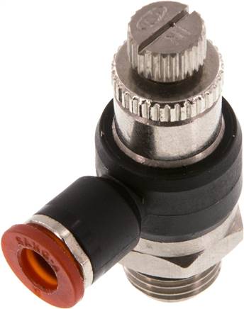 Winkel-Drosselrückschlagventil G 1/4"-6mm,zuluftregelnd