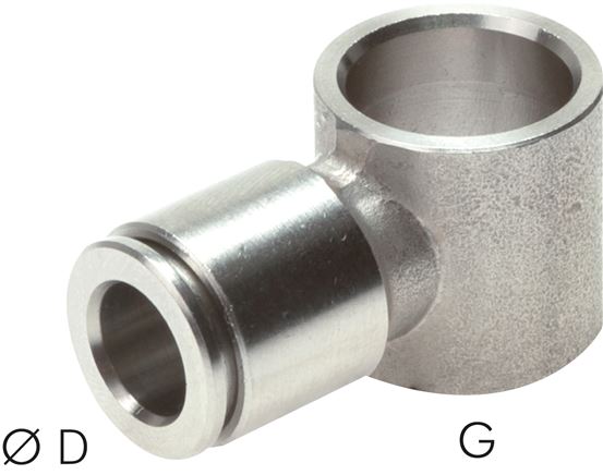Steckanschluss, L-Ringstück G 1/2"-12mm, IQS-Edelstahl