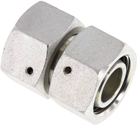 Gerader Verbinder 22 L-22 L, Stahl verzinkt, mit Dichtkegel und O-Ring