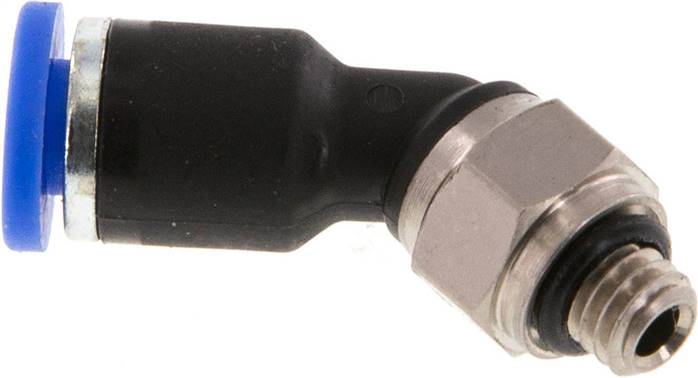 45°-Steckanschluss M 5-4mm, IQS-Standard
