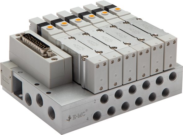Ventilterminal 6x5/2-Wege, EtherCAT, G 1/8" an Grundplatte (seitlich)