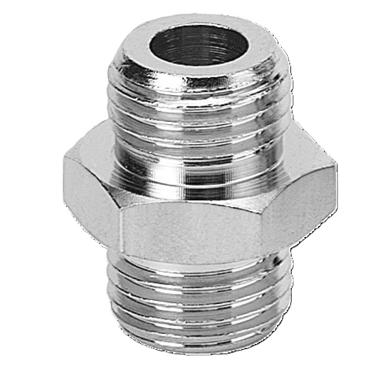 Nipplo doppio Prevost con filettatura esterna cilindrica A1 3812 G3/8 x G1/2