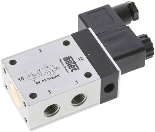 3/2-Wege Magnetventil mit Fremdluftanschluss, G 1/4" (Pilot G 1/8") 115V, -0,95 bis 10 bar