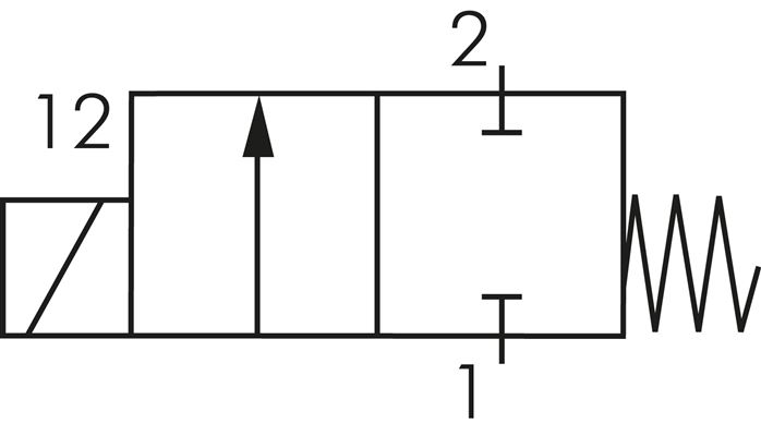 Hohlschrauben-Magnetventil G 1/8-8 x 6, 2/2-Wege, 12 V= (NC)