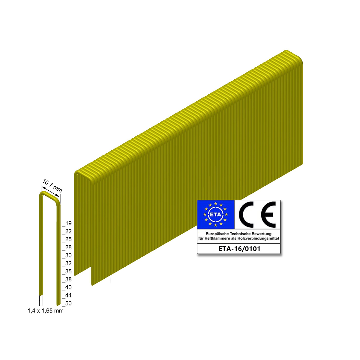 Prebena Heftklammern L44CSVHA-ETA stark verzinkt geharzt