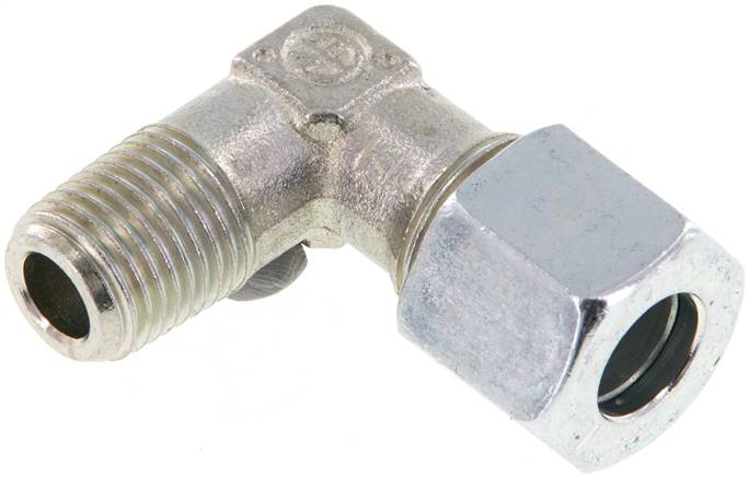 Winkel-Schneidringverschraub. R 1/4"-10 L (M16x1,5), Stahl verzinkt