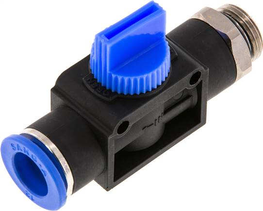 3/2-Wege-Absperrventil G 3/8"-12mm, Schlauchseite entlüftend