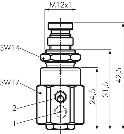 Micro-Druckregler M 5, 1 - 8 bar, nicht rücksteuerbar