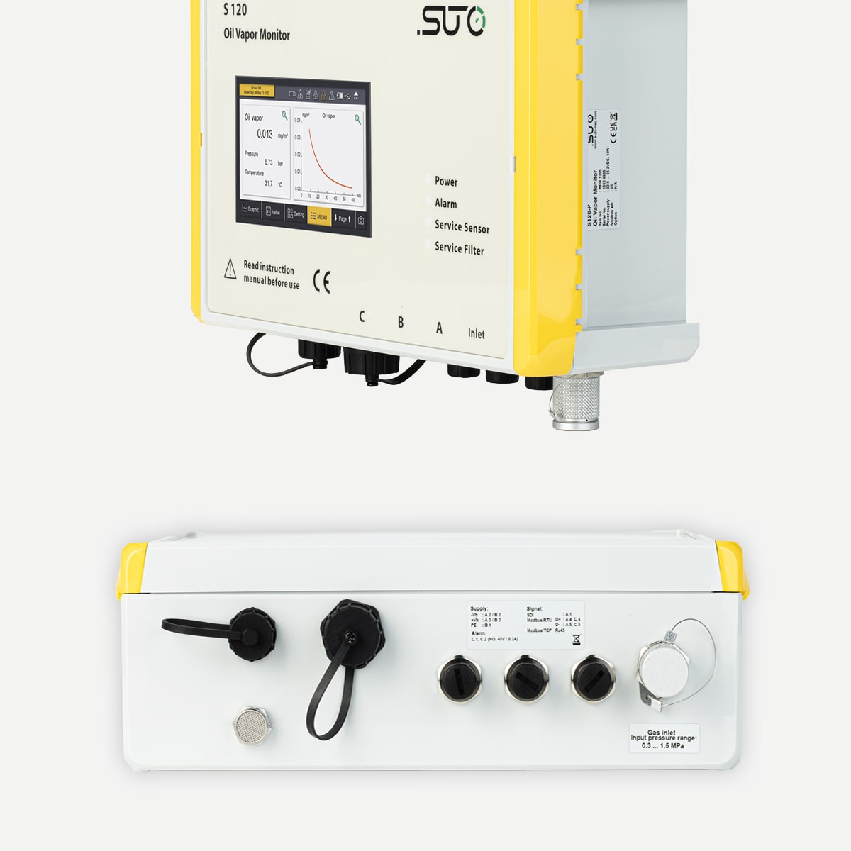 S120 Öldampf-Monitor Druckluft 0,001-5 mg/m³, Touchdisplay, Datenlogger, Modbus