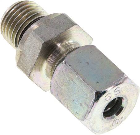 Gerade Schneidringverschr. G 1/4"-6 S (M14x1,5), Stahl verzinkt, Dichtung FKM