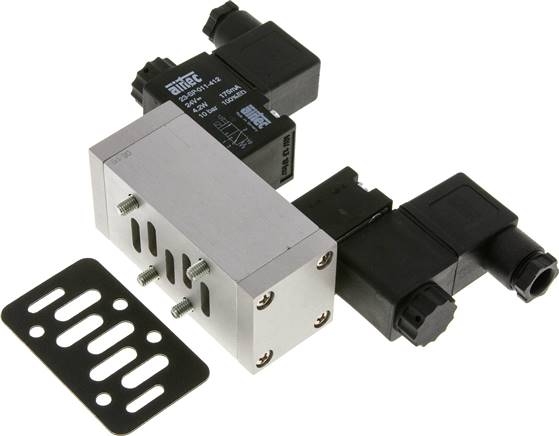 ISO-Ventil (Größe 1), 5/3-Wege Mittelstellung geschlossen, 230 V AC