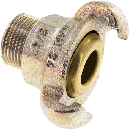 Kompressorkupplung G 3/4"(AG), Stahl verzinkt, Dichtung Messing