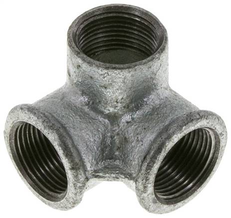 Winkelverteiler 3 x Rp 3/4" (IG), Temperguss verzinkt
