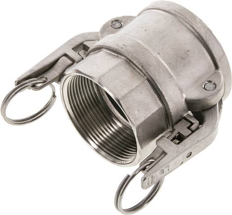 Sicherheits-Kamlock-Kupplung (D) Rp 2"(IG), Edelstahl (1.4408)