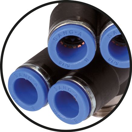 Steck-Mehrfachverteiler, 4-fach G 1/4"-4mm, IQS-Standard