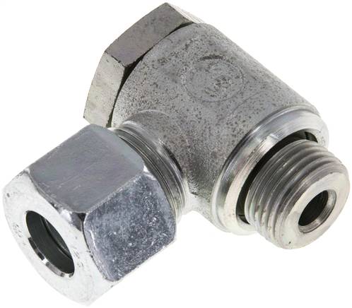 Winkel-Schwenkverschraubung M 18x1,5-12 S (M20x1,5), Stahl verzinkt