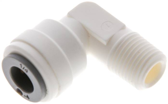 Winkel-Steckanschluss R 1/8"-1/4" (6,35 mm), IQS-LE (EPDM-Dichtung)