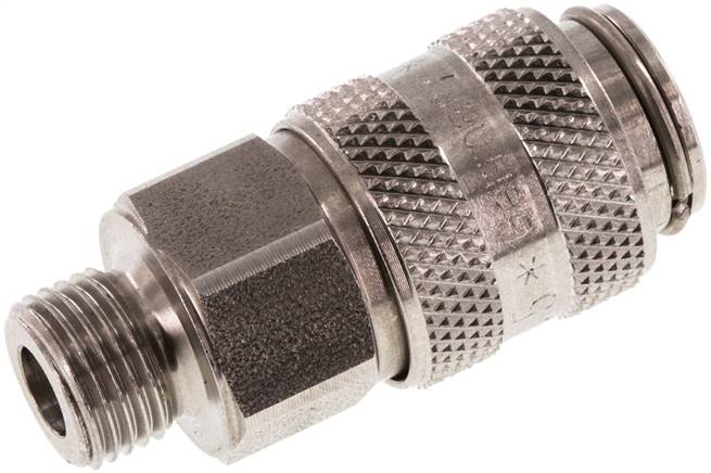 Schnellkupplung (NW5) G 1/8"(AG), Edelstahl